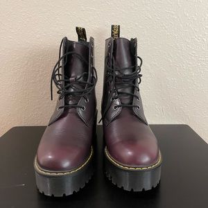 AS NEW Dr. Martens Shriver Hi (True EU 39) RED / BURGUNDY